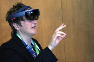 Ich sehe was, was Du nicht siehst: Die Microsoft Hololens sorgte für großes Interesse.