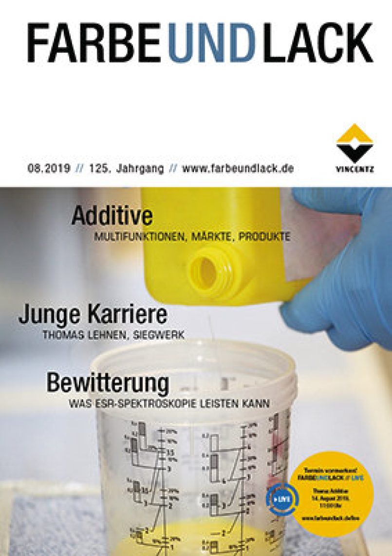 Die Augustausgabe der FARBE UND LACK widmet sich dem Thema Additive.