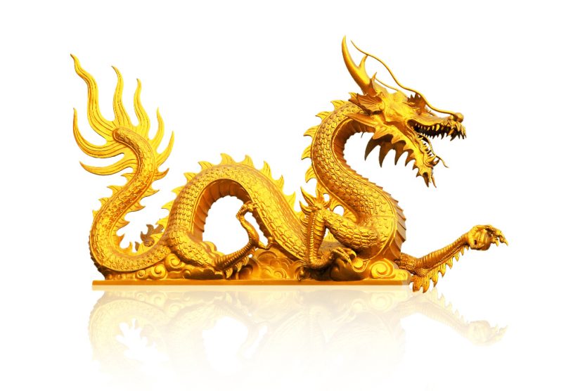 Chinesierscher Drache als Sylbombild.