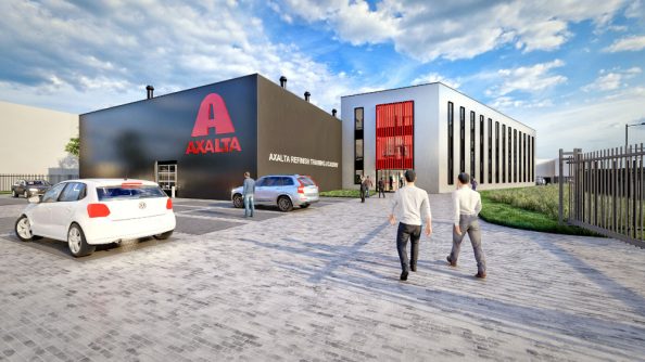 Visualisierung der neuen Axalta-Anlage.