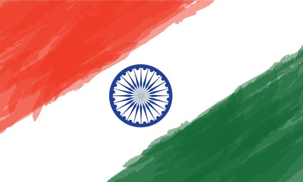 Indische Flagge in orange