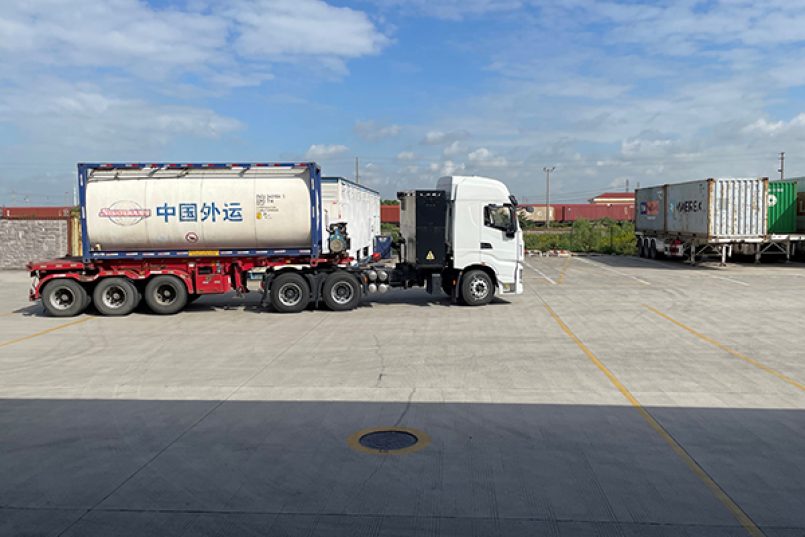 Ein Lkw in China.