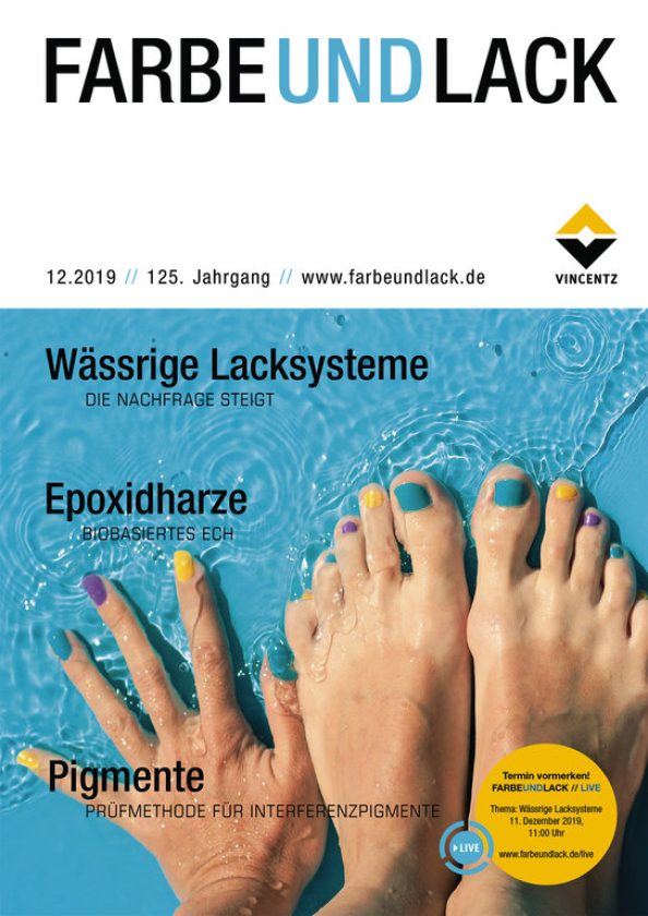 Wasserbasierte Beschichtungen stehen im Fokus der Oktoberausgabe der FARBE UND LACK.