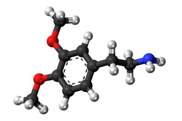 Ein stilisiertes Dopamin-Atom.