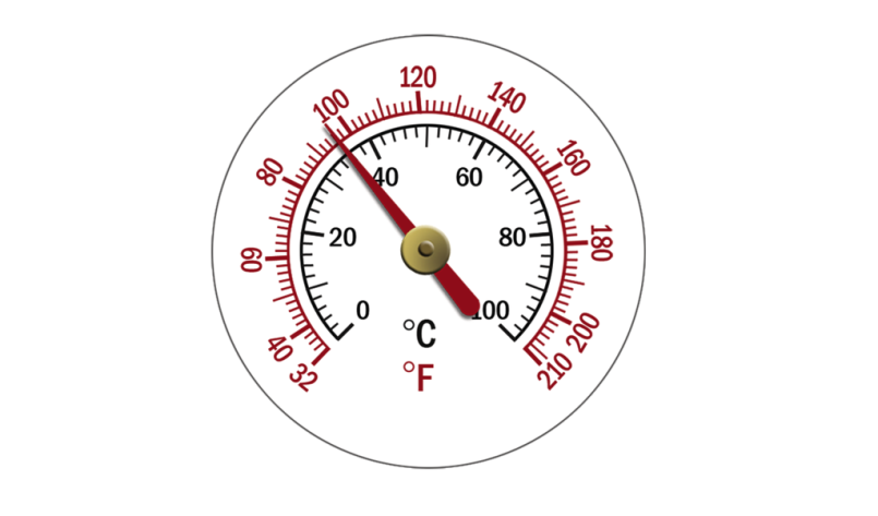 Ein Thermometer als Symbol für die Untersuchung.